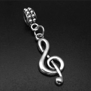 Treble cleft musical notes Charms bracelet charms beads fits pandora European